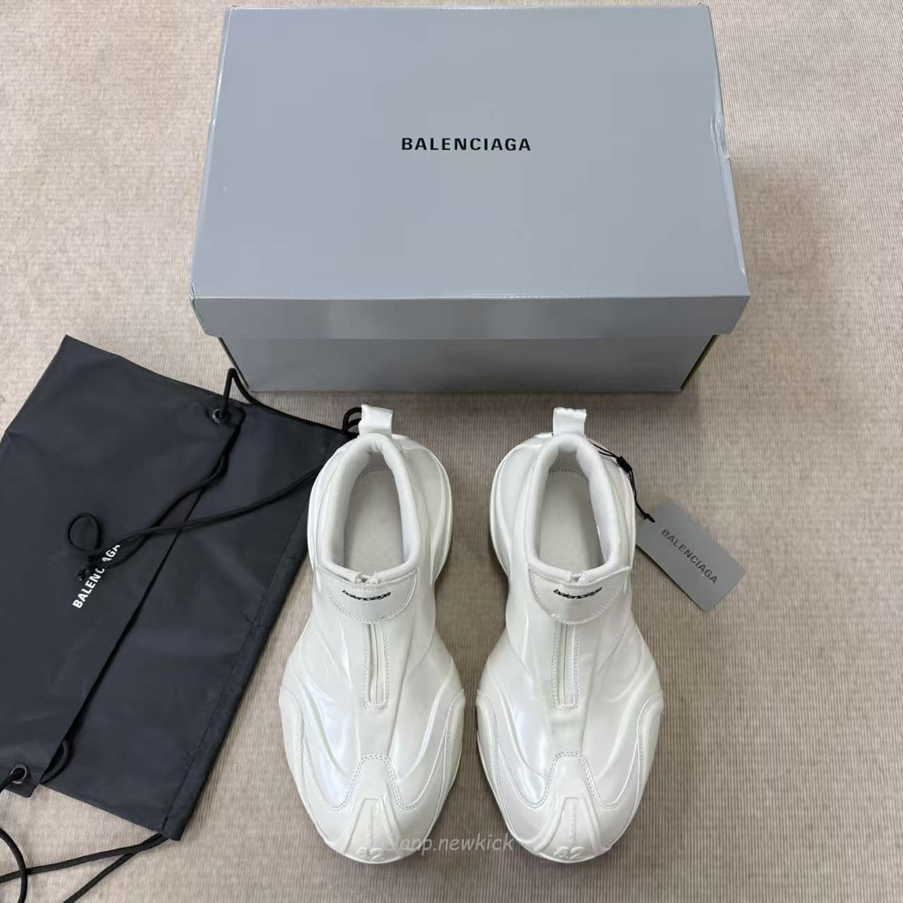 Balenciaga Basketball Sneaker In White 824909 Wbkbm9000 (2) - www.newkick.vip